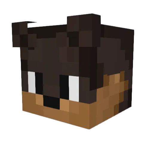 Demoxyt Minecraft avatar head, 3D render
