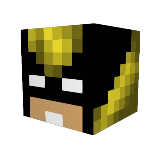 Dempah Minecraft avatar head, 3D render