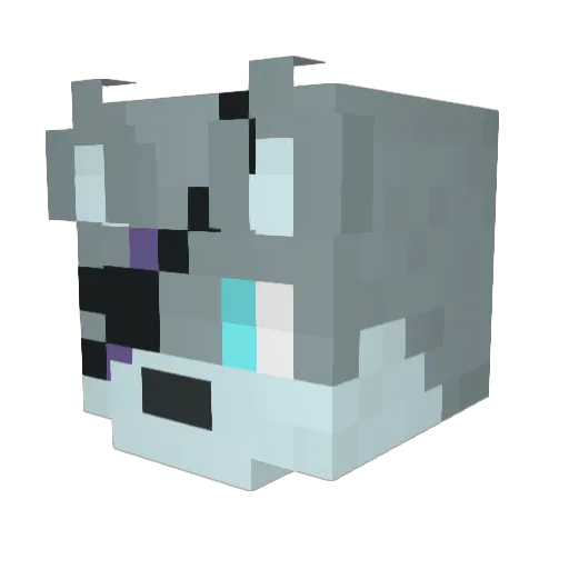Dempano Minecraft avatar head, 3D render