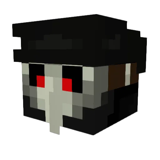 Demphix Minecraft avatar head, 3D render