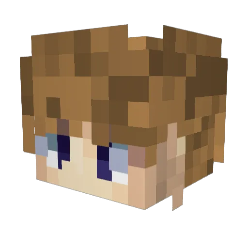 Demskipoo Minecraft avatar head, 3D render