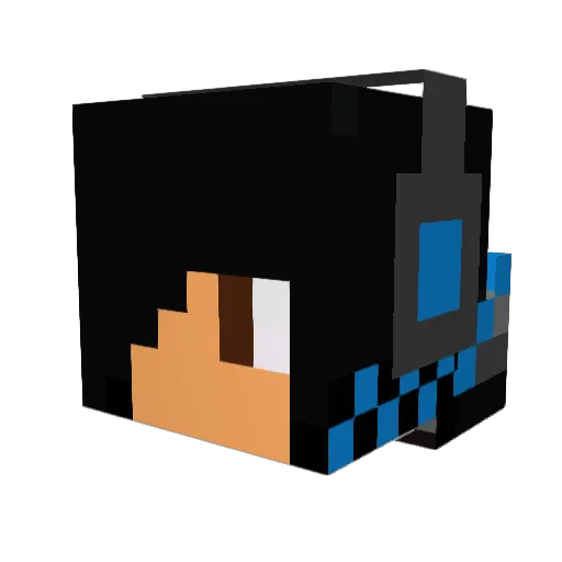 Demticle Minecraft avatar head, 3D render