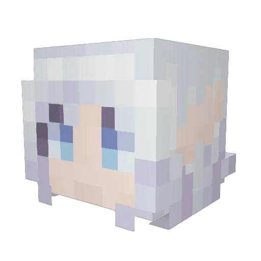 DemureDessert Minecraft avatar head, 3D render