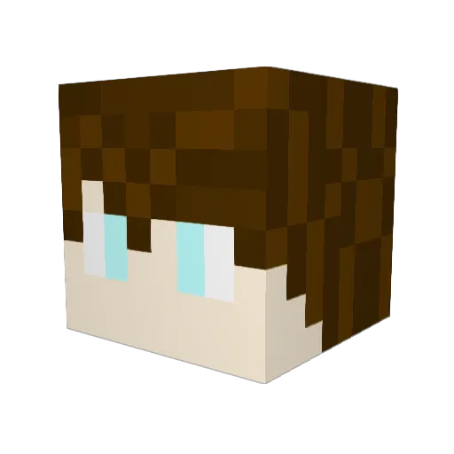 Demuu0 Minecraft avatar head, 3D render