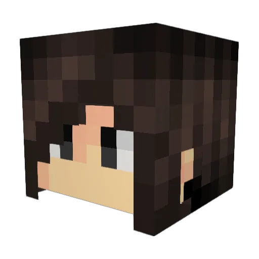 Demvart Minecraft avatar head, 3D render