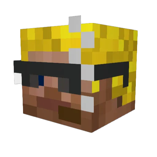 Demyans Minecraft avatar head, 3D render