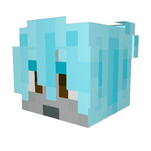 Demyboss Minecraft avatar head, 3D render