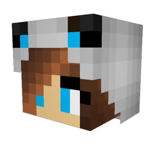Demyitra Minecraft avatar head, 3D render