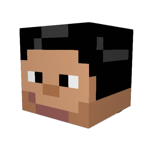 DemyxDraiocht Minecraft avatar head, 3D render