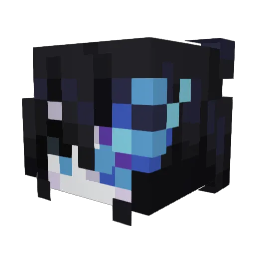 Demzster Minecraft avatar head, 3D render