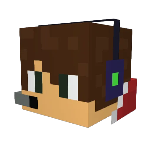 Den4ik328 Minecraft avatar head, 3D render