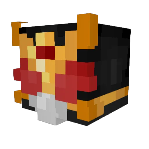 DenKeisyoU Minecraft avatar head, 3D render