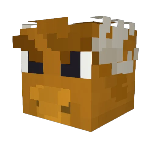 DenMandigeElg Minecraft avatar head, 3D render