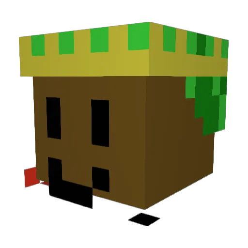 DenRobinski Minecraft avatar head, 3D render