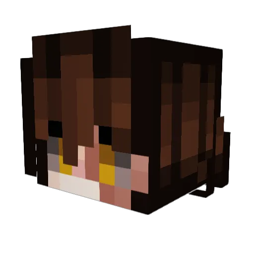 DenThMen0 Minecraft avatar head, 3D render