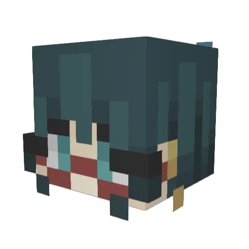 DenVak Minecraft avatar head, 3D render