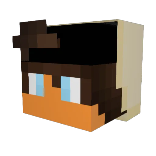 Den_Grimme Minecraft avatar head, 3D render