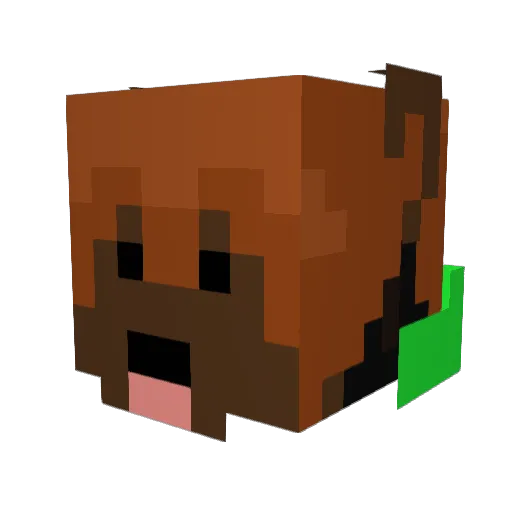 Den_Paed Minecraft avatar head, 3D render