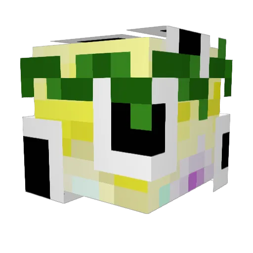 Den_Zeeee Minecraft avatar head, 3D render