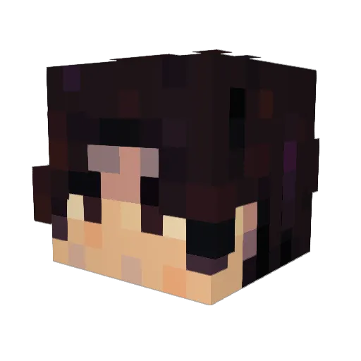 DenaNoob Minecraft avatar head, 3D render