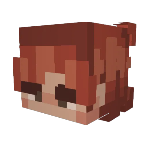 Denaiisan Minecraft avatar head, 3D render