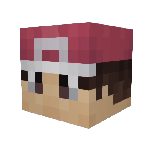 Denbo10 Minecraft avatar head, 3D render