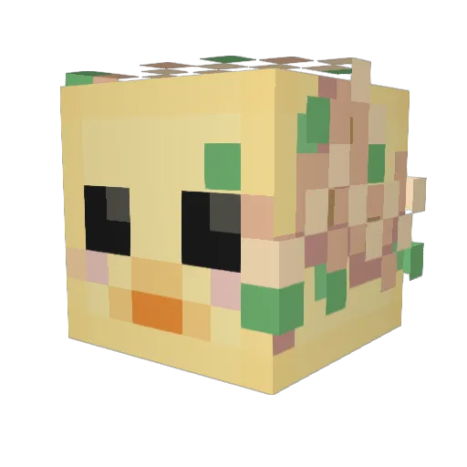 DendelionBloom Minecraft avatar head, 3D render
