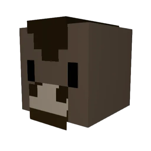 DenderendeEzel Minecraft avatar head, 3D render
