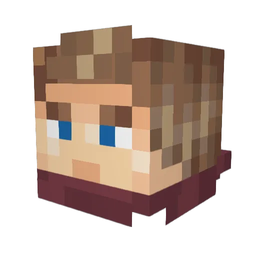 Dendino16 Minecraft avatar head, 3D render