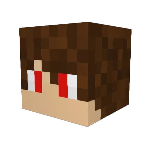 Dendiser Minecraft avatar head, 3D render