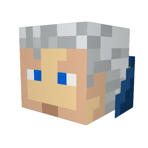 Dendrum Minecraft avatar head, 3D render
