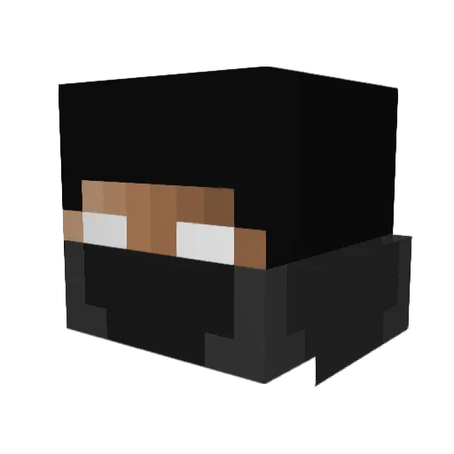DengBot Minecraft avatar head, 3D render