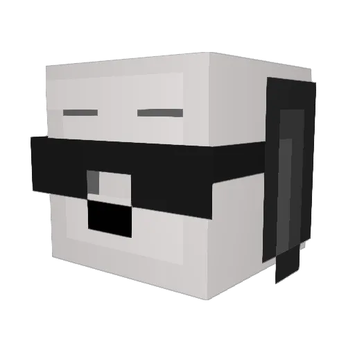 Dengmuan Minecraft avatar head, 3D render
