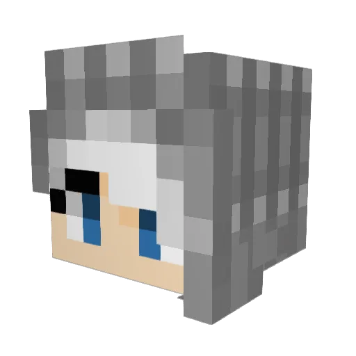 Dengozu Minecraft avatar head, 3D render