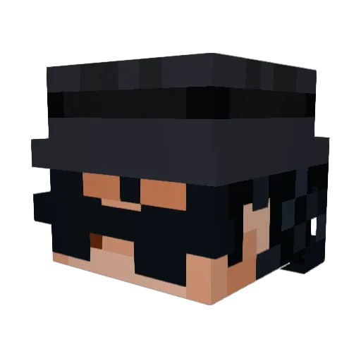 DeniX07 Minecraft avatar head, 3D render