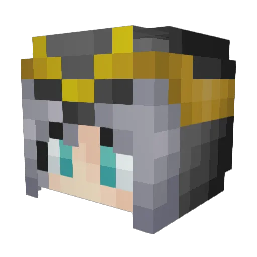 Deniak Minecraft avatar head, 3D render