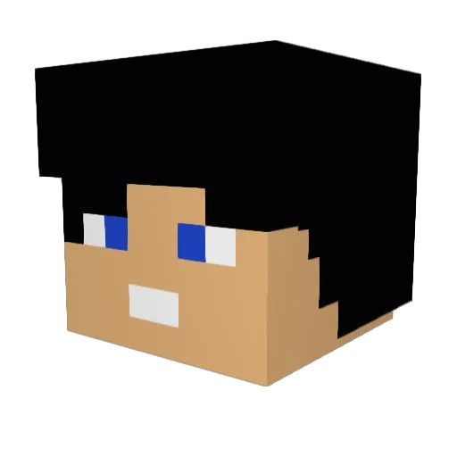 Denialz Minecraft avatar head, 3D render