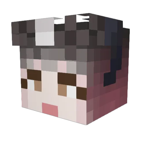 Deniantah Minecraft avatar head, 3D render