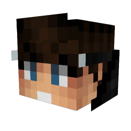 Deniel07 Minecraft avatar head, 3D render