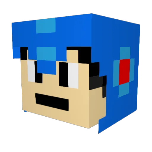 Denim420 Minecraft avatar head, 3D render