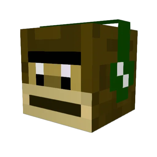 DenimLP Minecraft avatar head, 3D render