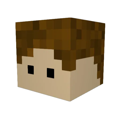 Denimity Minecraft avatar head, 3D render