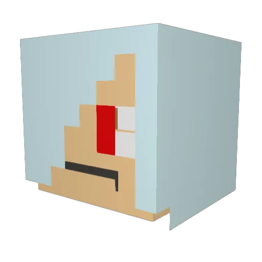 Deningrad Minecraft avatar head, 3D render