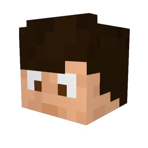 Denis46 Minecraft avatar head, 3D render