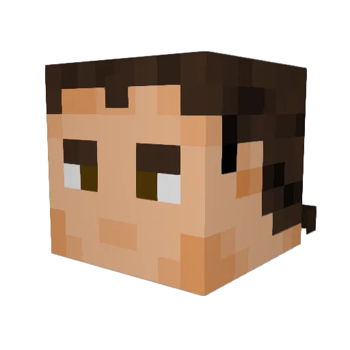 Denis47s Minecraft avatar head, 3D render