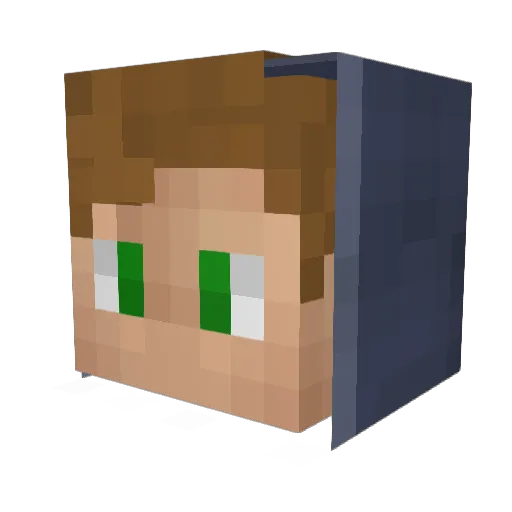 DenisLTU Minecraft avatar head, 3D render