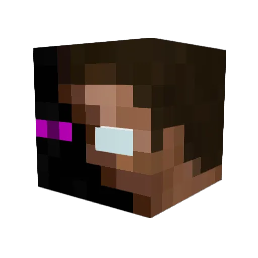 DenisMod Minecraft avatar head, 3D render