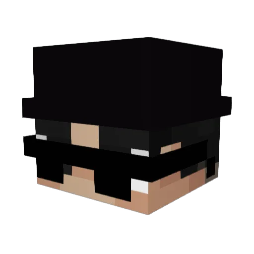 DenisTRD Minecraft avatar head, 3D render