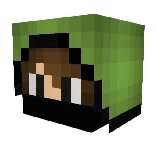 Denisas Minecraft avatar head, 3D render