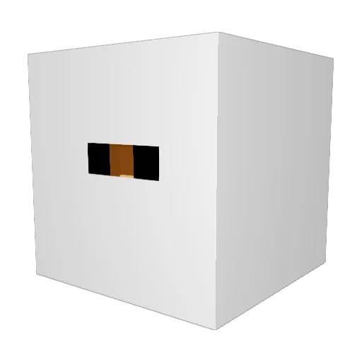 Denisokok Minecraft avatar head, 3D render